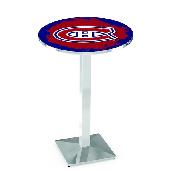 42" Chrome Montreal Canadiens Pub Table